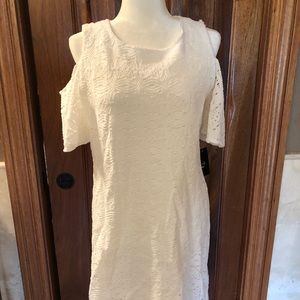 Ivory cold shoulder summer dress